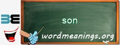 WordMeaning blackboard for son